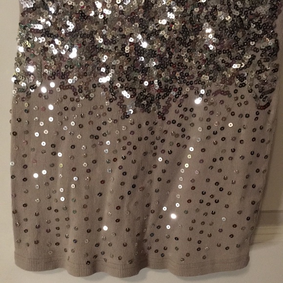 2b Bebe | Tan Sequins Tank Top - Picture 4 of 7